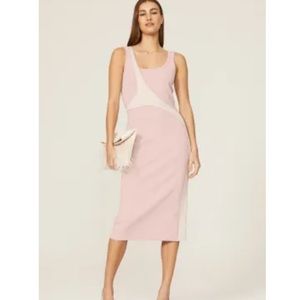 Elegant Pink and Cream Women's Dress